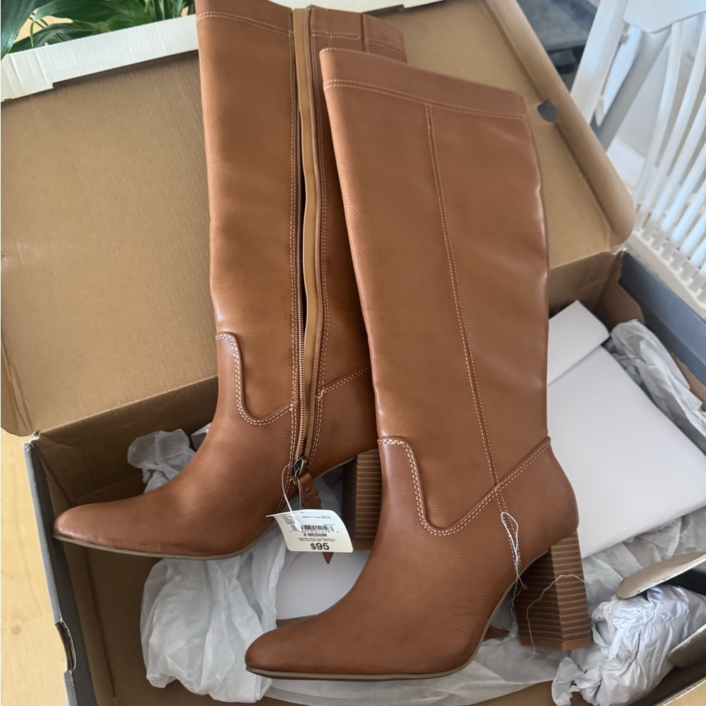 ANA Ludwig Knee-High Boots – Cognac – Size 8M